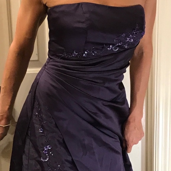 David’s Bridal NWT strapless maxi dress Size 2 - Picture 4 of 7